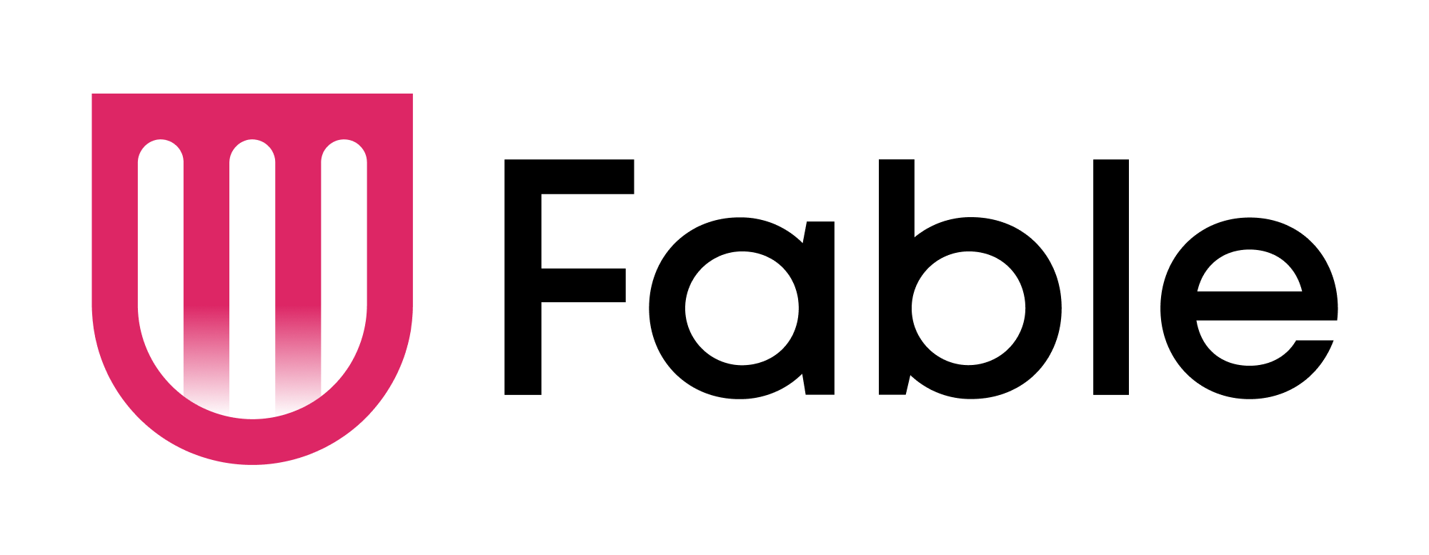Fable Pink Shield logo with text